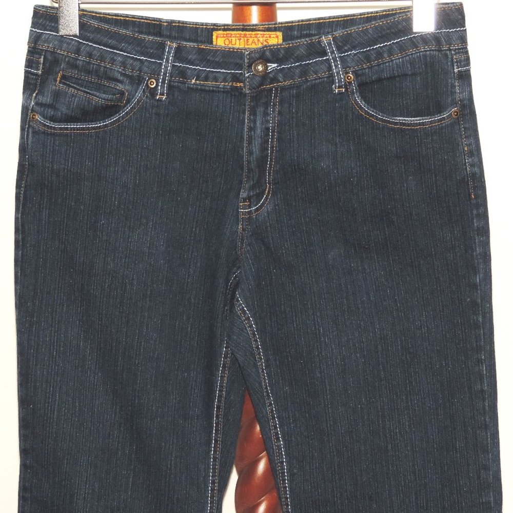 Out Jeans boot cut stretch denim jeans